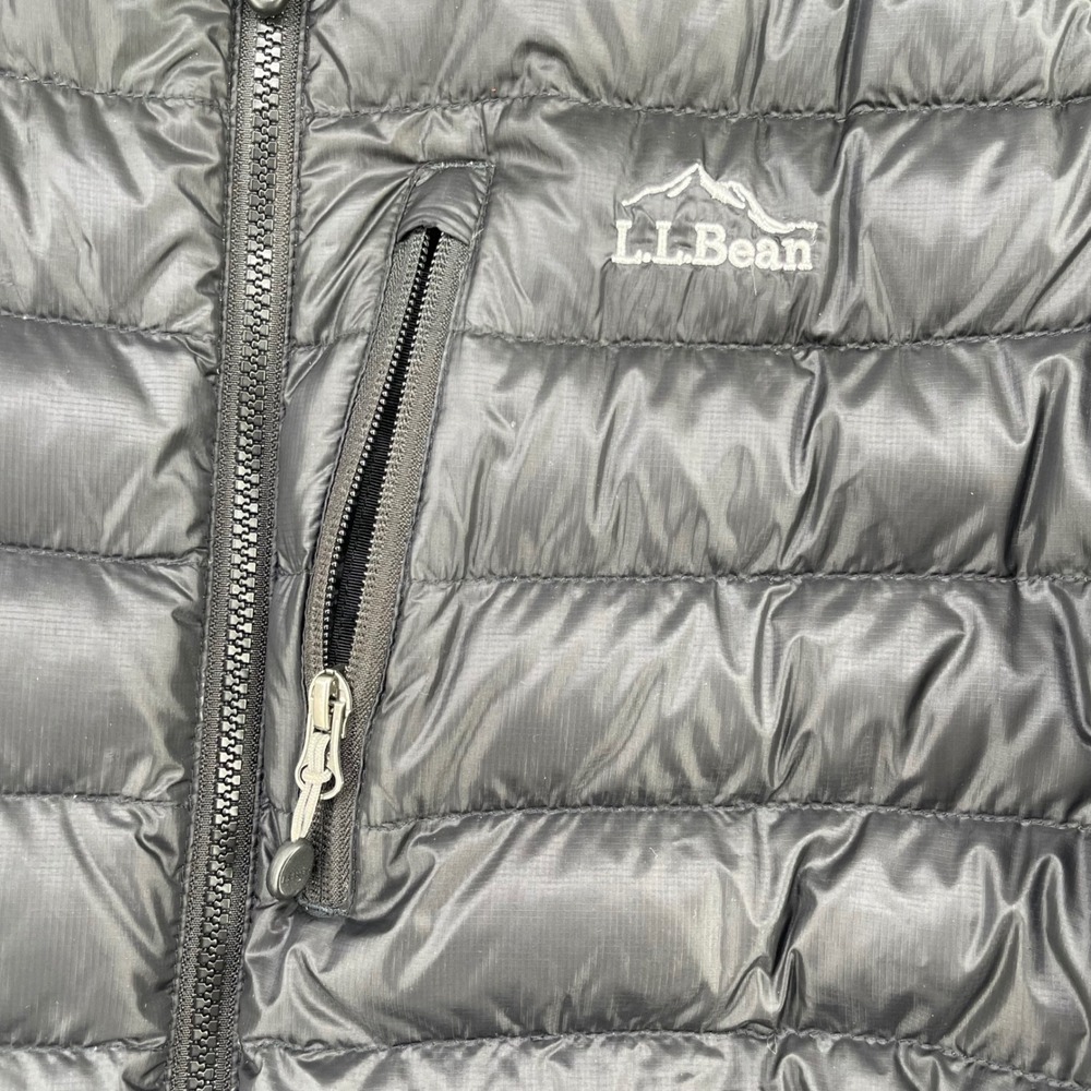 LL Bean Ultralight 850 Down Jacket Men Medium Black DownTek Water Repellent Gorp - Picture 16 of 16